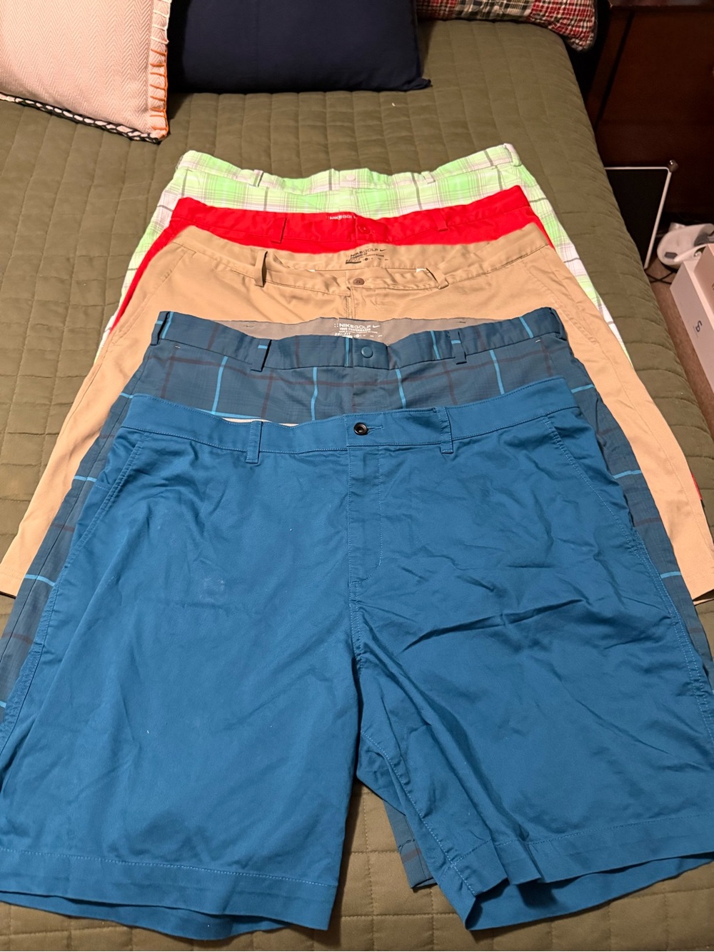 Lot of 5 Nike Dri-Fit Men’s Golf Shorts